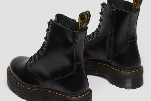 DR. MARTENS 1460 JADON SMOOTH PLATFORM BLACK