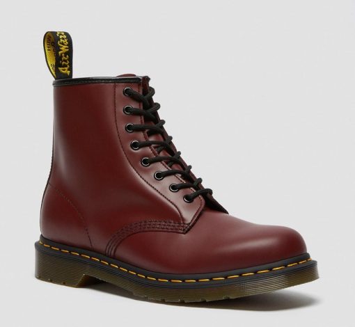 DR. MARTENS 1460 SMOOTH ANKLE BOOTS CHERRY RED