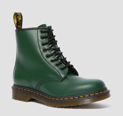 DR. MARTENS 1460 SMOOTH ANKLE BOOTS GREEN