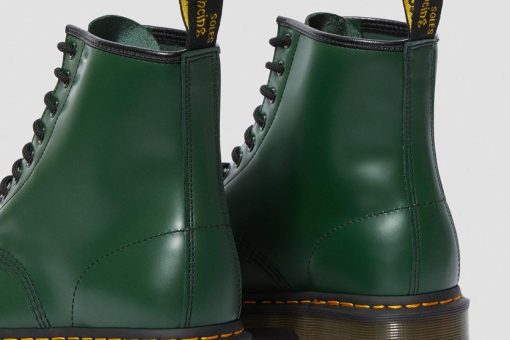 DR. MARTENS 1460 SMOOTH ANKLE BOOTS GREEN