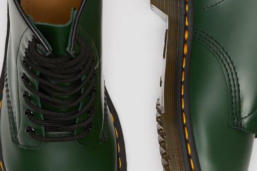 DR. MARTENS 1460 SMOOTH ANKLE BOOTS GREEN