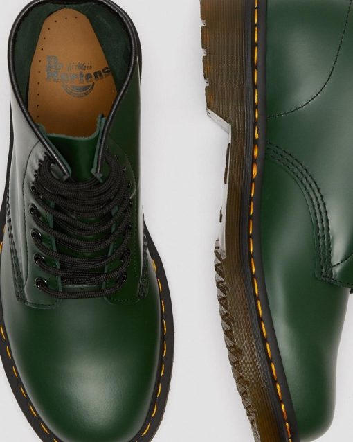 DR. MARTENS 1460 SMOOTH ANKLE BOOTS GREEN