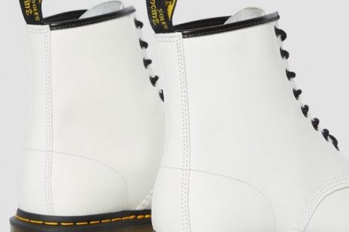 DR. MARTENS 1460 SMOOTH ANKLE BOOTS WHITE