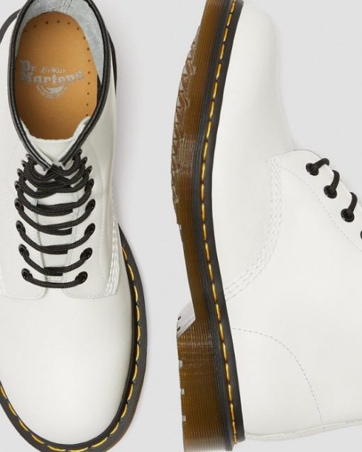 DR. MARTENS 1460 SMOOTH ANKLE BOOTS WHITE