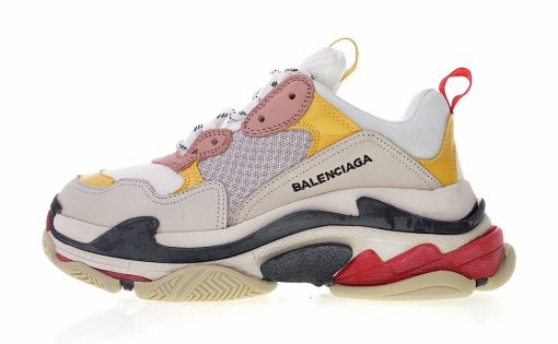 Triple S Cream Yellow Red - AvaSneaker