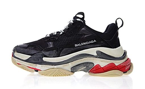 Triple S Black White Red - AvaSneaker