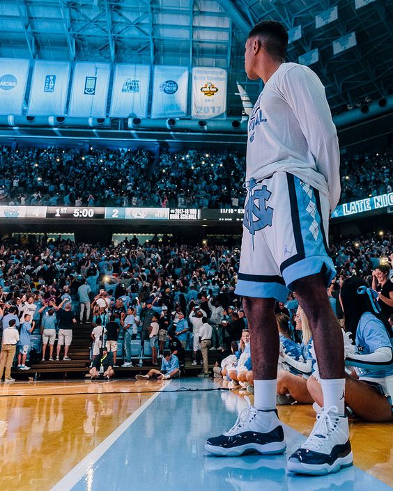 Nike Air Jordan 11 White Navy Blue - UNC Win Like 82