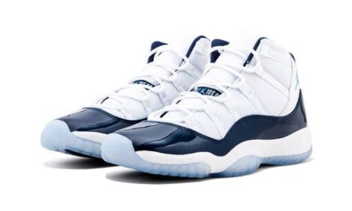 Nike Air Jordan 11 White Navy Blue - UNC Win Like 82