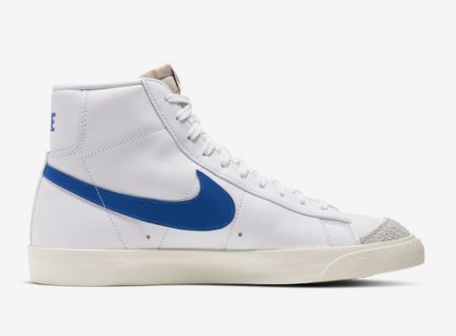 NIKE BLAZER MID 77 VINTAGE WHITE X BLUE LOGO