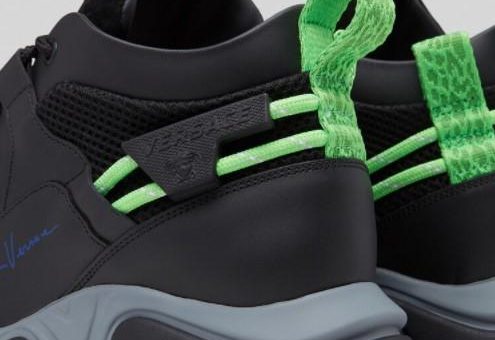 SQUALO TRAINERS BLACK GREEN - AvaSneaker