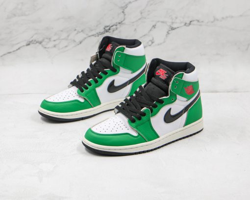 NIKE AJ1 high top white green - Image 2