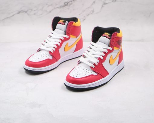 NIKE AJ1 high top pink yellow white