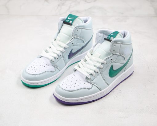 NIKE Air Jordan AJ1 Mid White green blue - Image 2