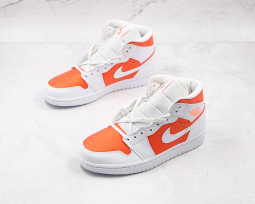 NIKE Air Jordan 1 Mid White Orange