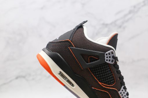 NIKE Air Jordan 4 Black orange starfish orange