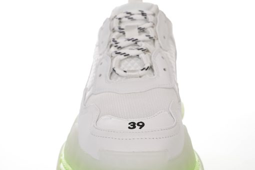 Balenciaga Triple S Transparent air cushion white black lemon green bottom