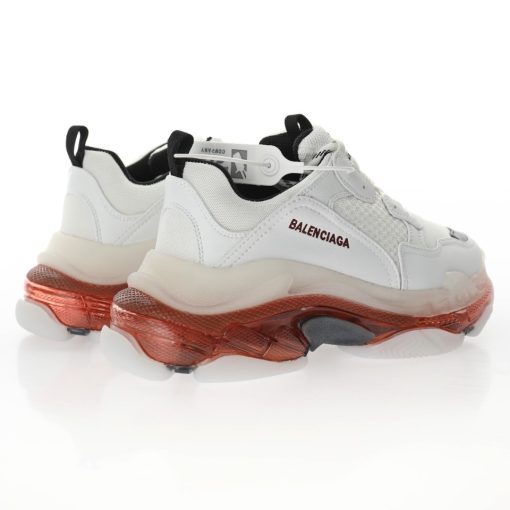 Balenciaga Triple S Transparent air cushion wine red light grey black