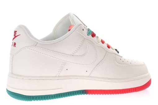 Nike Air Force 1’07 QS"Summit White/Green/Red Swooshes"