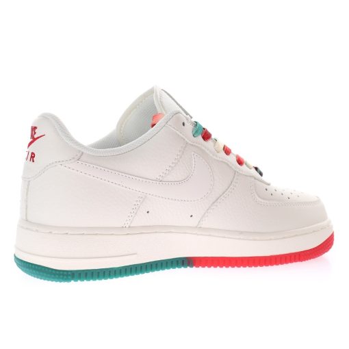 Nike Air Force 1’07 QS"Summit White/Green/Red Swooshes"