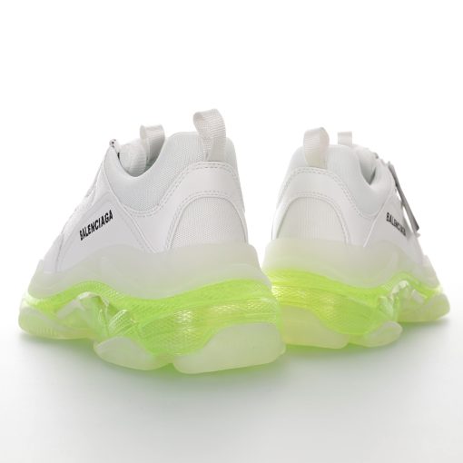 Balenciaga Triple S Transparent air cushion white black lemon green bottom