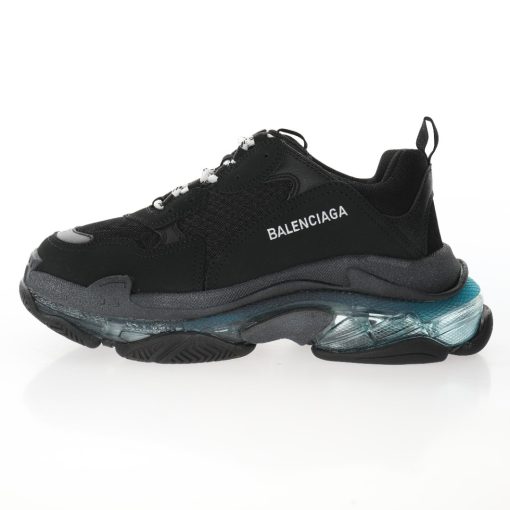 Balenciaga Triple S Black cold ice blue