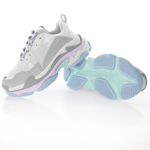 Balenciaga Triple S White fog light purple light blue