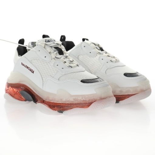 Balenciaga Triple S Transparent air cushion wine red light grey black