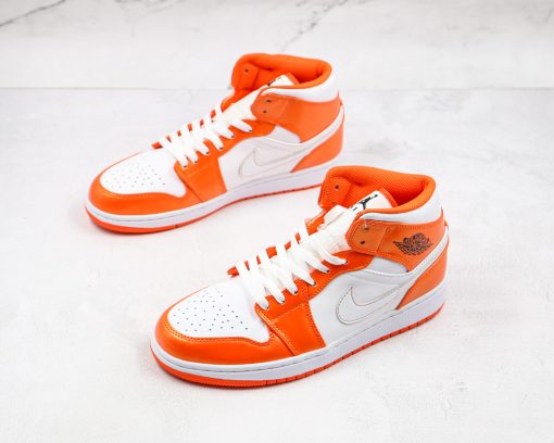 NIKE Air Jordan 1 Mid White orange