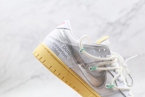 NIKE Off-White x Nike Dunk Low'50' White Silver