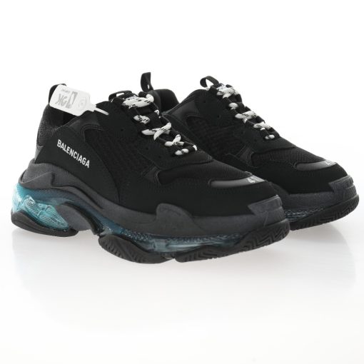 Balenciaga Triple S Black cold ice blue