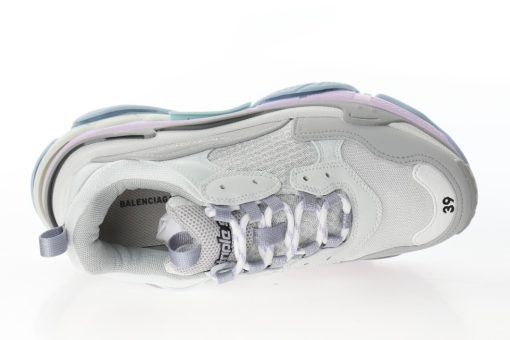 Balenciaga Triple S White fog light purple light blue