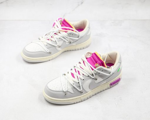 NIKE Off-White x Nike Dunk Low'50' White gray Purple Label