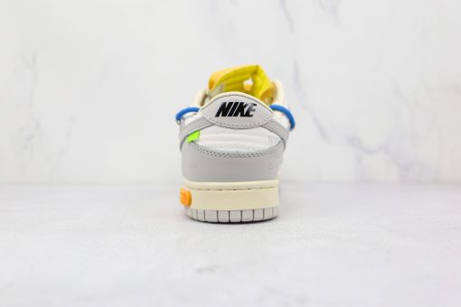 NIKE Off-White x Nike Dunk Low'50' White grey dark blue shoelace - Image 6