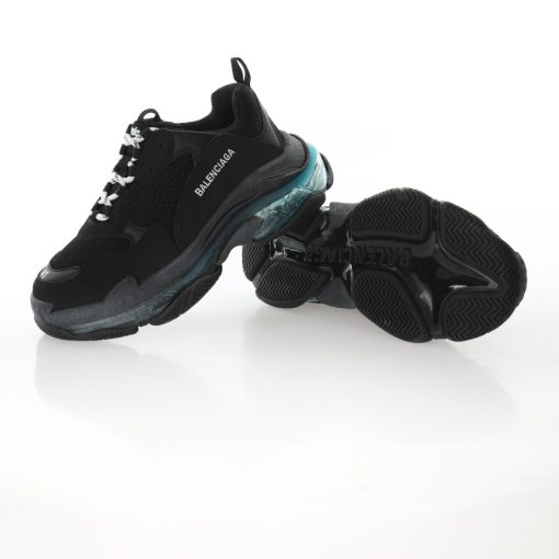 Balenciaga Triple S Black cold ice blue