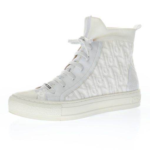 Dior Techincal Knit Oblique High-Top White