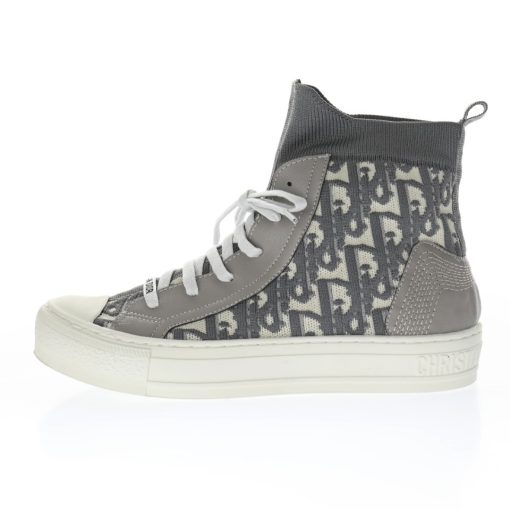 Dior Techincal Knit Oblique High-Top Brown