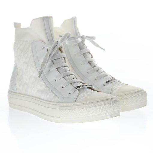 Dior Techincal Knit Oblique High-Top White