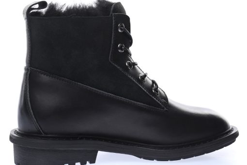 UGG W Ball Fy Rutton II "Leather black Plush"