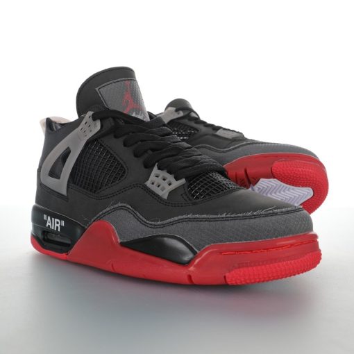 Off-White™ x Air Jordan 4 Retro"Bred/Red" - Image 3