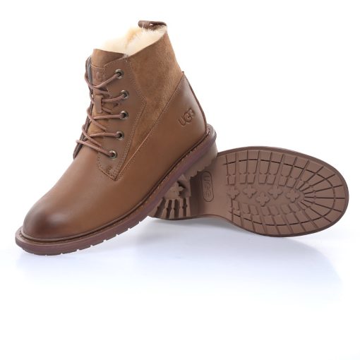 UGG W Ball Fy Rutton II "Leather coke Brown Plush"