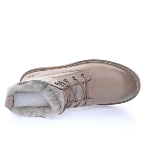 UGG W Ball Fy Rutton II "Leather light coffee grey Plush"