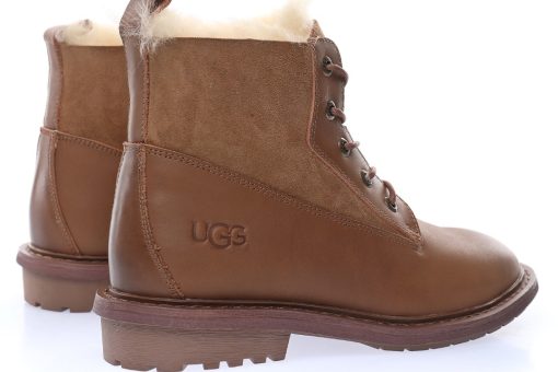 UGG W Ball Fy Rutton II "Leather coke Brown Plush"