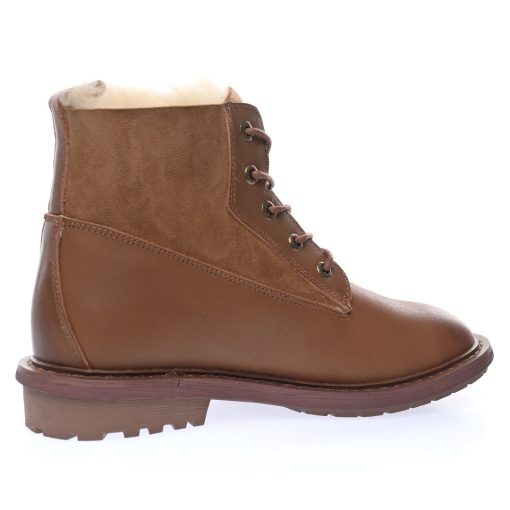 UGG W Ball Fy Rutton II "Leather coke Brown Plush"