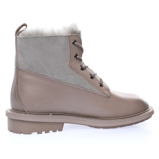 UGG W Ball Fy Rutton II "Leather light coffee grey Plush"