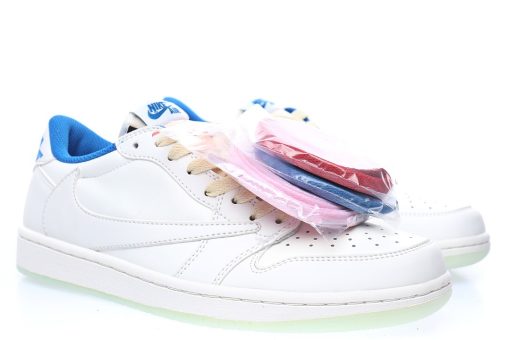 fragment design x Travis Scott x Nike Air Jordan 1 Low OG SP"White/Blue/Noctilucent"