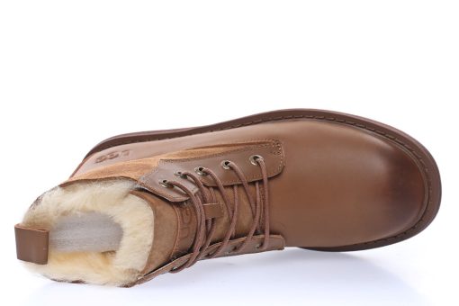 UGG W Ball Fy Rutton II "Leather coke Brown Plush"