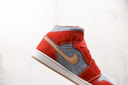 Nike Air Jordan 1 Mid Grayish red - Image 3