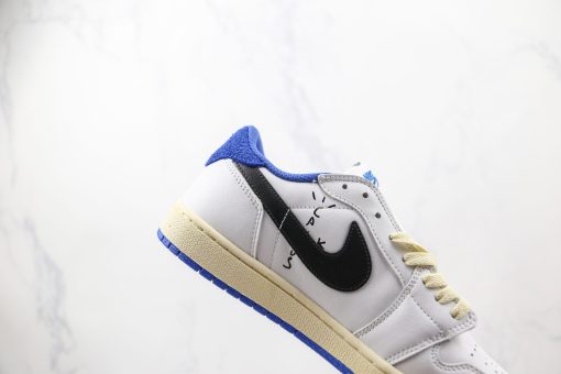 NIKE Air Jordan 1 Low Barb tripartite joint white blue