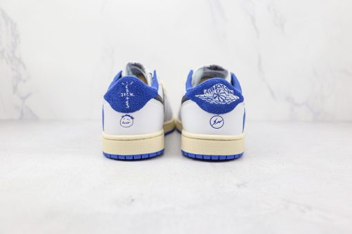 NIKE Air Jordan 1 Low Barb tripartite joint white blue