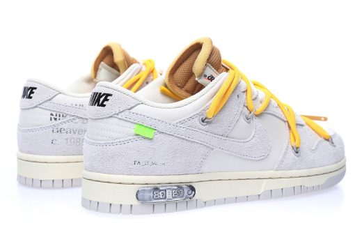 Off-White™ x Nike SB Dunk Low Lot 39/50 Light grey rice white brown yellow